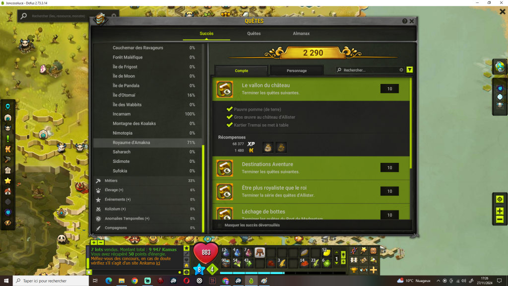 Succès Royaume Amakna