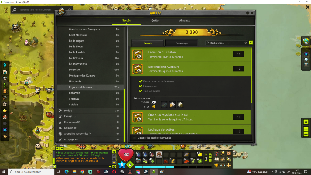 Succès Royaume Amakna